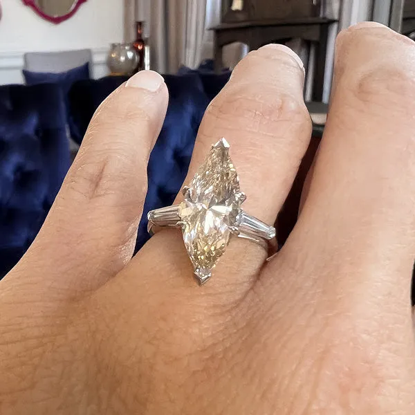 Vintage Marquise Engagement Ring, 3.79ct.