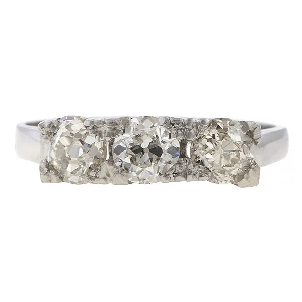 Vintage Three Stone Diamond Ring