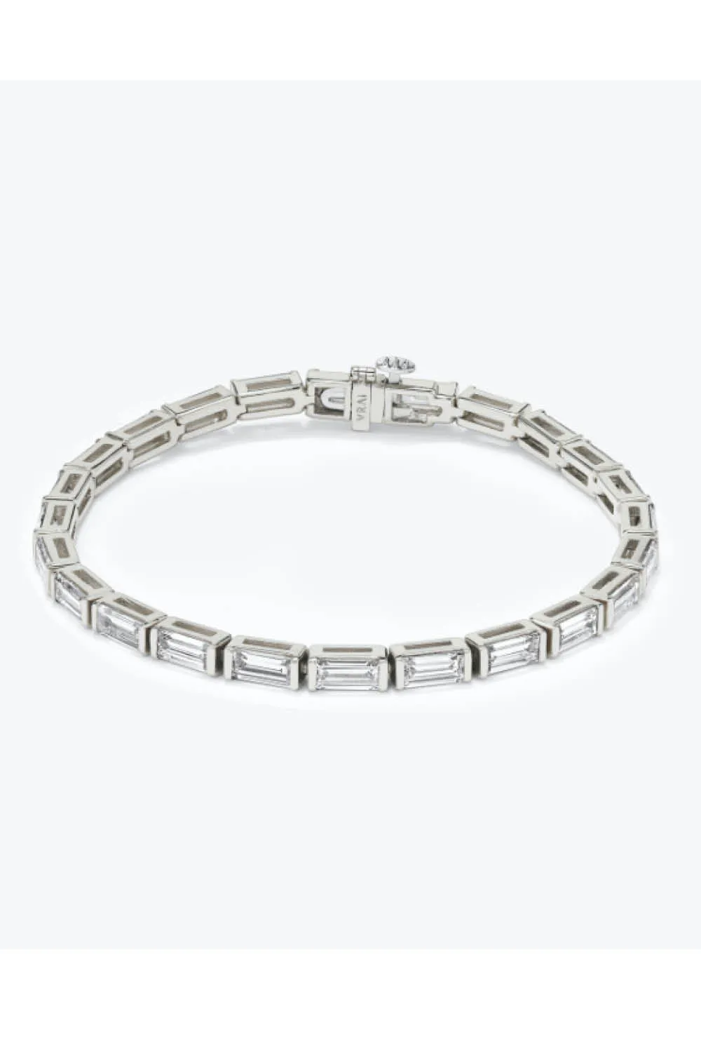 VRAI Baguette Tennis Bracelet in White Gold