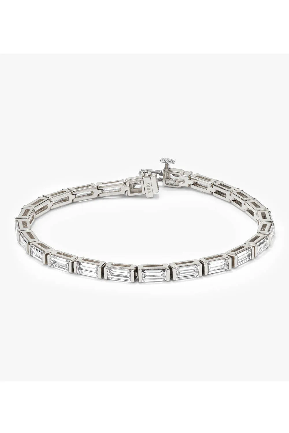 VRAI Baguette Tennis Bracelet in White Gold