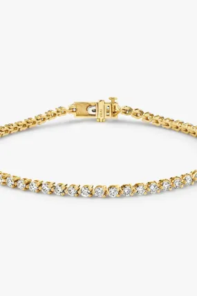 VRAI Round Tennis Bracelet in Yellow Gold