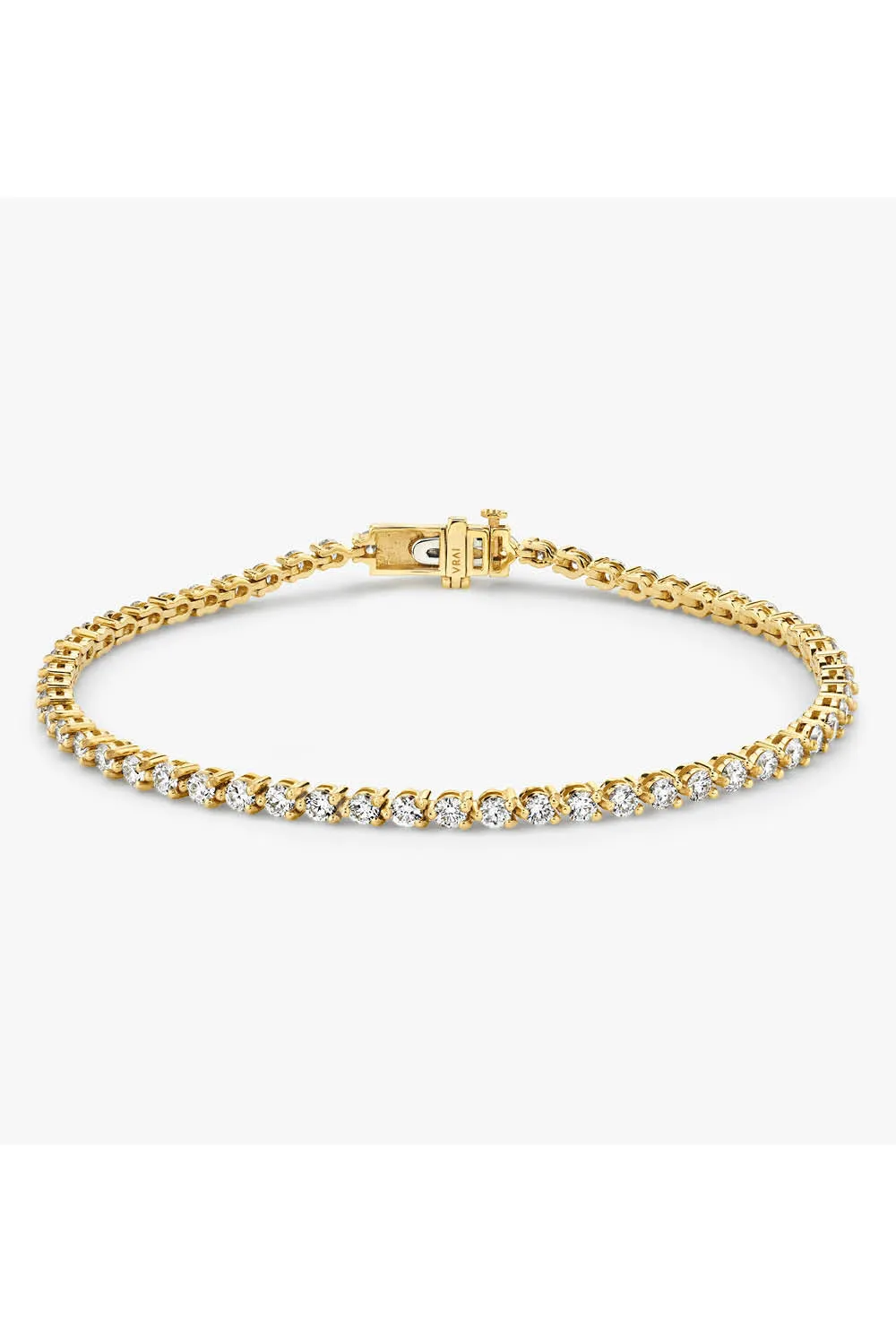 VRAI Round Tennis Bracelet in Yellow Gold